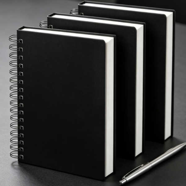 Ruled spiral notebook with thick paper