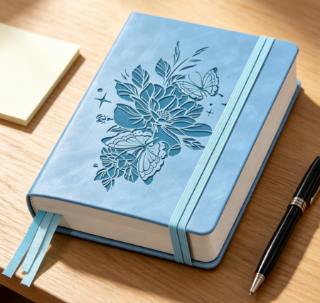 365-page leather-cover ruled journal