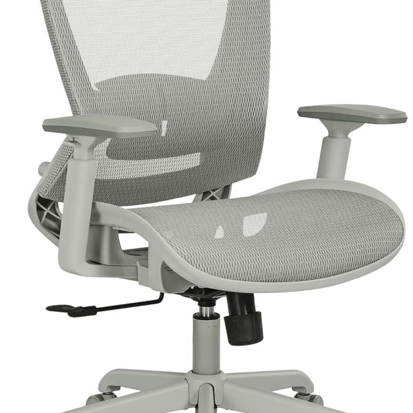 Mesh Office Chair With Adjustable Lumbar Support, Armrests, Tilt Function, And Swivel Base